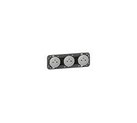 Legrand 600433 Triple prise de courant 2P+T Surface dooxie 16A précâblées finition alu