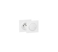 Legrand 600694 Prêt-à-poser dooxie créer une prise commandée avec 1 prise de courant et 1 commande sans fil livré complet, blanc