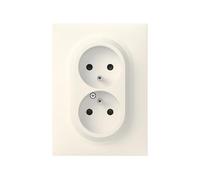 PRISE 2X2P+T 1POSTE ONE BLANC