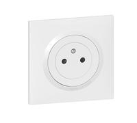 Legrand 600735 Prise de courant 2P+T Surface dooxie one 16A livrée avec plaque carrée blanche et griffes