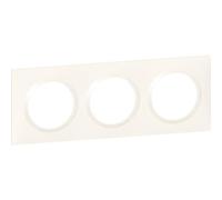 Legrand 600803 Plaque carrée dooxie, 3 postes, blanc