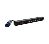 Legrand 646815 PDU standard 19pouces 1U LCS³ avec 12 prises C13 verrouillables et cordon d'alimentation 3m avec fiche 2P+T 16A