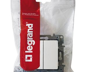Legrand 664702 Commutateur double Niloé 10 AX 250 V ~, blanc