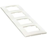 Legrand 665004 Plaque pour 4 interrupteurs, Blanc Niloé Réf. 6560810104
