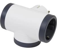 Legrand 694520 Adaptateur de fiche secteur type F noir, blanc