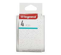 Legrand 694592, Adaptateur 2P, 4 Prises/Courant latéral, Bloc Multiprise, Finition Blanche/Gris Clair