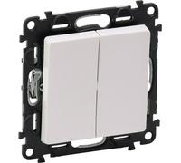 Legrand 752108 Valena Life double interrupteur AC blanc