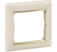 Legrand - 774151 - Valena cadre simple horizontal crème/or ()