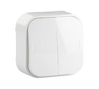 Legrand Interrupteur lumière 782406 mural double blanc