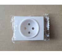 LEGRAND 85640 - 1 Enjoliveur pour Prise 2P+T SAGANE KOZI OPALIS BLANC 856 40