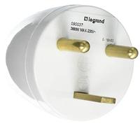 LEGRAND | Adapt.2P+T Pour 1 Fiche Sur Prise 20A, Adaptateur Broche 16A Vers 20A, Avec Éclips De Protection Pour Enfants, Finition Blanc