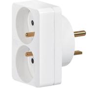 LEGRAND Adaptateur 2P+T 2 fiches 16A sur socle 20A