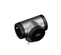 LEGRAND Adaptateur 2P+T, 2 prises latérales pivotantes, ports USB type C+C, 20 W, multiprise, aluminium/gris foncé 694433