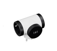 LEGRAND Adaptateur 2P+T, 2 prises latérales pivotantes, ports USB type C+C, 20 W, multiprise, blanc/gris foncé 694432