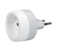 LEGRAND | Adaptateur 4x4,8 2P France Plastique, Permet Le Branchement D'Une Fiche Ø4,8mm Sur Une Prise 2P Ø4mm, Avec Éclips De Protection Pour Enfants, Blanc Et Gris