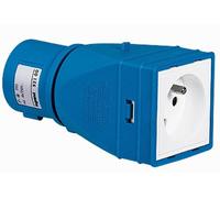 Legrand - Adaptateur pour fiche brochage domestique vers brochage industriel, Blanc