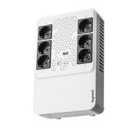 Legrand Alimentation non interruptible (système USV) Keor Multiplug avec chargeur USB, 800 VA, blanc/noir