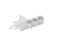 LEGRAND Bloc multiprise avec Interrupteur, avec 3 Prises 2P+T, câble 1,5 m, Blanc et Gris Clair 694418