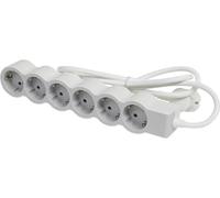 Legrand Bloc multiprise plat 6x prise, 1,5 mètre de câble blanc-gris 694557