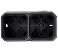 LEGRAND Boîte 2 postes Plexo, anthracite, IP55, saillie | 2 postes, horizontal ou vertical, étanche IP55, plastique thermoplastique, protection UV, finition anthracite, intérieur