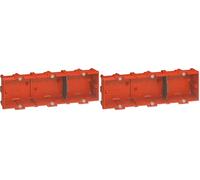 Legrand - Boîte à encastrer Batibox maçonnerie - 3 postes profondeur 40mm (Lot de 2)