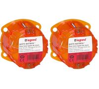 Legrand - Boîte à encastrer Batibox multimatériaux - 1 poste profondeur 50mm (Lot de 2)