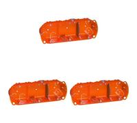 Legrand - Boîte à encastrer Batibox multimatériaux - 3 postes profondeur 40mm (Lot de 3)