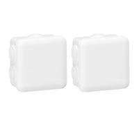 Legrand - Boîte de dérivation carrée - 80x80x45 mm - fermeture par enclipsage - blanc (Lot de 2)