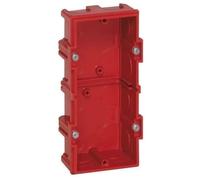 LEGRAND Boîte de maçonnerie Batibox carrée - 2 postes - 40 mm - rouge