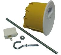 Boîte d'encastrement DCL en saillie et fiche Legrand 50mm, 1 poste, noire