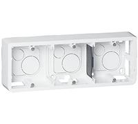 LEGRAND Boîte en saillie Mosaic, 6/8 modules horizontaux, profondeur 40mm | 8 modules, montage horizontal, profondeur 40mm, blanc brillant RAL9003, plastique thermoplastique, IP2X, IK02