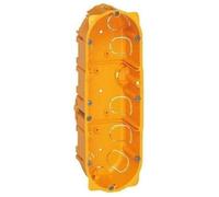 Legrand Boîte à encastrer Batibox – 3 postes – profondeur 40 mm – Ø67 mm – Jaune