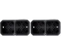 Legrand - Boitier étanche Plexo 2 postes pour montage apparent horizontal ou vertical équipé de 4 embouts souples anthracite (Lot de 2)