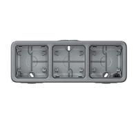 Legrand - Boîtier Plexo 3 postes horizontal - pour montage en saillie - gris