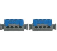Legrand - Bornier de neutre - 4 bornes pour câble 1,5 à 16 mm² - bleu (Lot de 2)