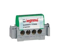 Legrand - Bornier de terre - 4 bornes pour câble 1,5 à 16 mm² - vert