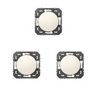 LEGRAND | Bouton-Poussoir 6A - Blanc - Composable, Connexion Rapide Sans Outil, Compatible Avec Plaques De Finition Personnalisables, Design Moderne Et Simple (Lot de 3)