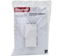 Legrand - Bouton poussoir avec voyant Easy-Led 6A 1 module à composer - Mosaic - Blanc blanc G