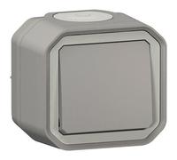 LEGRAND | Poussoir Plexo NO, Étanche IP55 Gris, Prêt À Installer En Saillie, Résistant Aux Chocs IK08