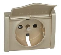 Legrand Bticino/2p-Galea cuir couvercle c/t Titane