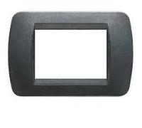 Legrand/Bticino - Plaque 3 modules Nickel Noir