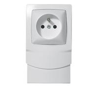 LEGRAND | Cadre 1 poste + PC épaisseur 12.5mm, installation facile en saillie sans dégradation des murs, sécurité renforcée grâce aux éclips de protection, montage vertical ou horizontal sur moulure