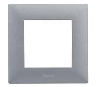 LEGRAND Cadre individuel de la gamme Niloé Step pour installation composable, couleur aluminium, 398279
