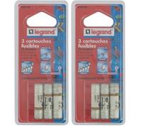 Legrand - Cartouches fusibles pour porte-fusibles - avec témoin - 10,3x38mm - 32A (Lot de 2)