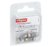 Legrand - Cartouches fusibles pour porte-fusibles - avec témoin - 8,5x23mm - 6A