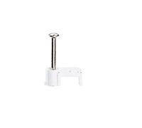 Legrand - Cavaliers Fixfor x 100 - pour câble méplat 2x1mm² - boîte - blanc