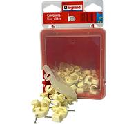 Legrand - Cavaliers Multifix x 100 - souples - pour câble Ø10mm à Ø14 mm - blanc