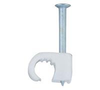 Legrand - Cavaliers Multifix x 100 - souples - pour câble Ø14mm à Ø20 mm - blanc