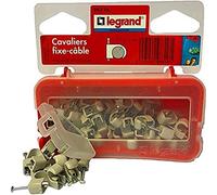 Legrand - Cavaliers Multifix x 100 - souples - pour câble Ø7mm à Ø10 mm - gris