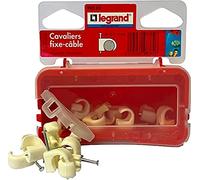 Legrand - Cavaliers Multifix x 20 - souples - pour câble Ø10mm à Ø14 mm - blanc